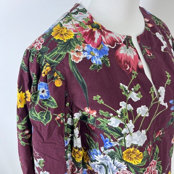 $395 NWOT SEE BY CHLOÉ Floral Print Cotton Top Blouse Size 38 Multicolor - Picture 8 of 14